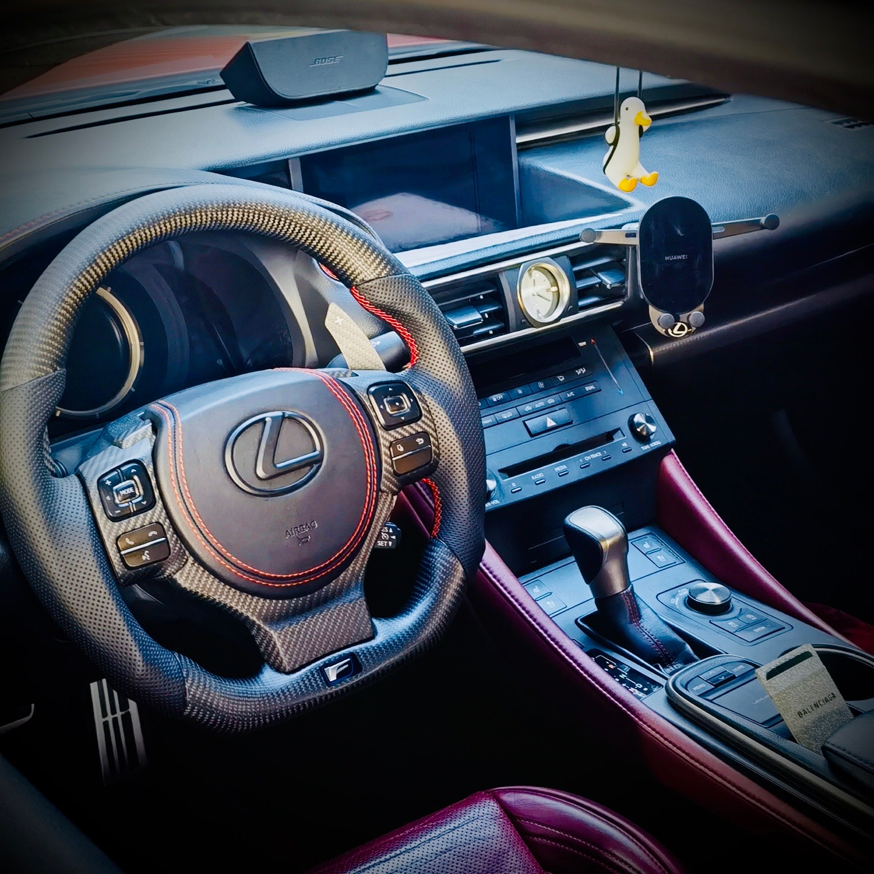 XT-O Matte Carbon-Fiber Steering Wheel for Lexus IS/RC/CT/NX