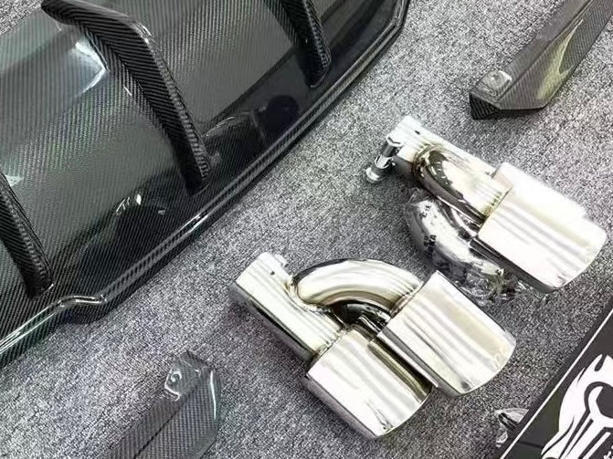 Separate quad exhaust tip for Lexus IS/RC