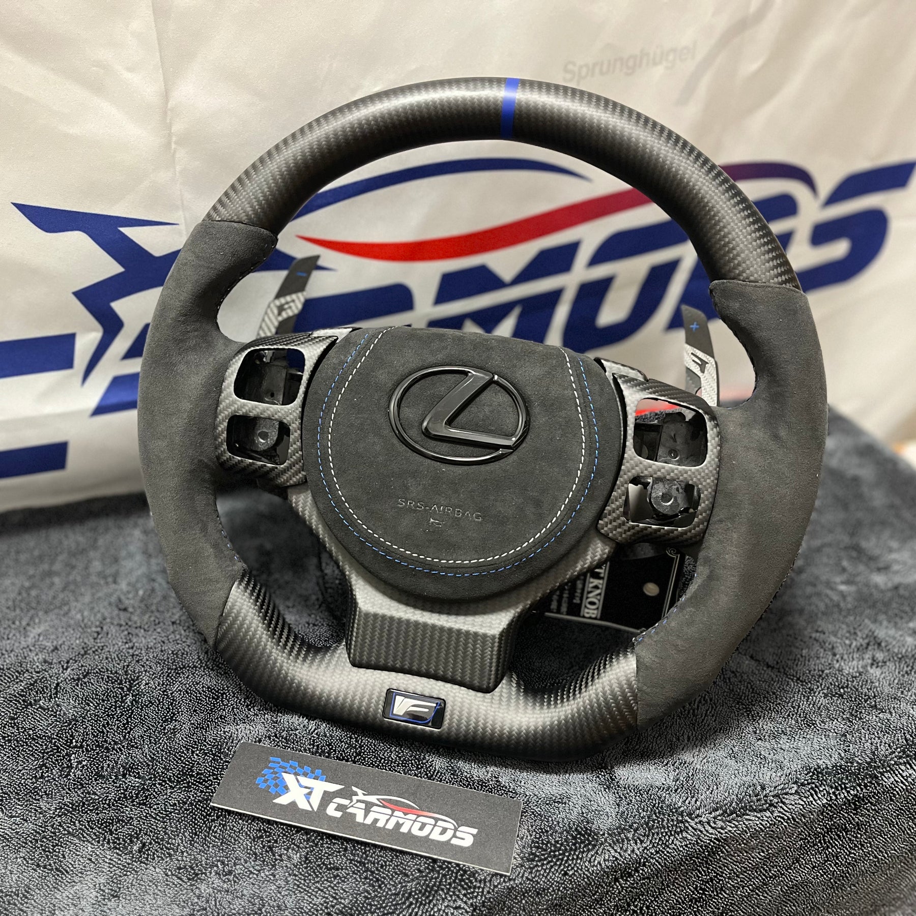 XT-S1 Matte Carbon-Fiber Steering Wheel for Lexus IS/RC/CT/NX