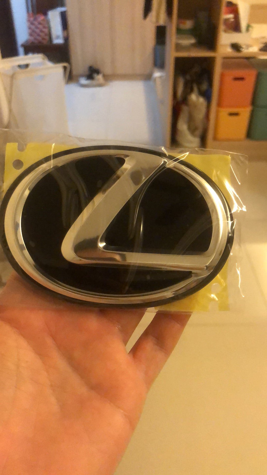 Black Lexus emblem from factory