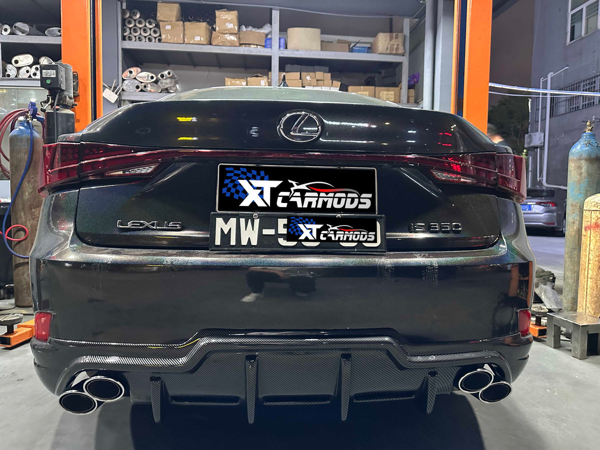 Separate quad exhaust tip for Lexus IS/RC
