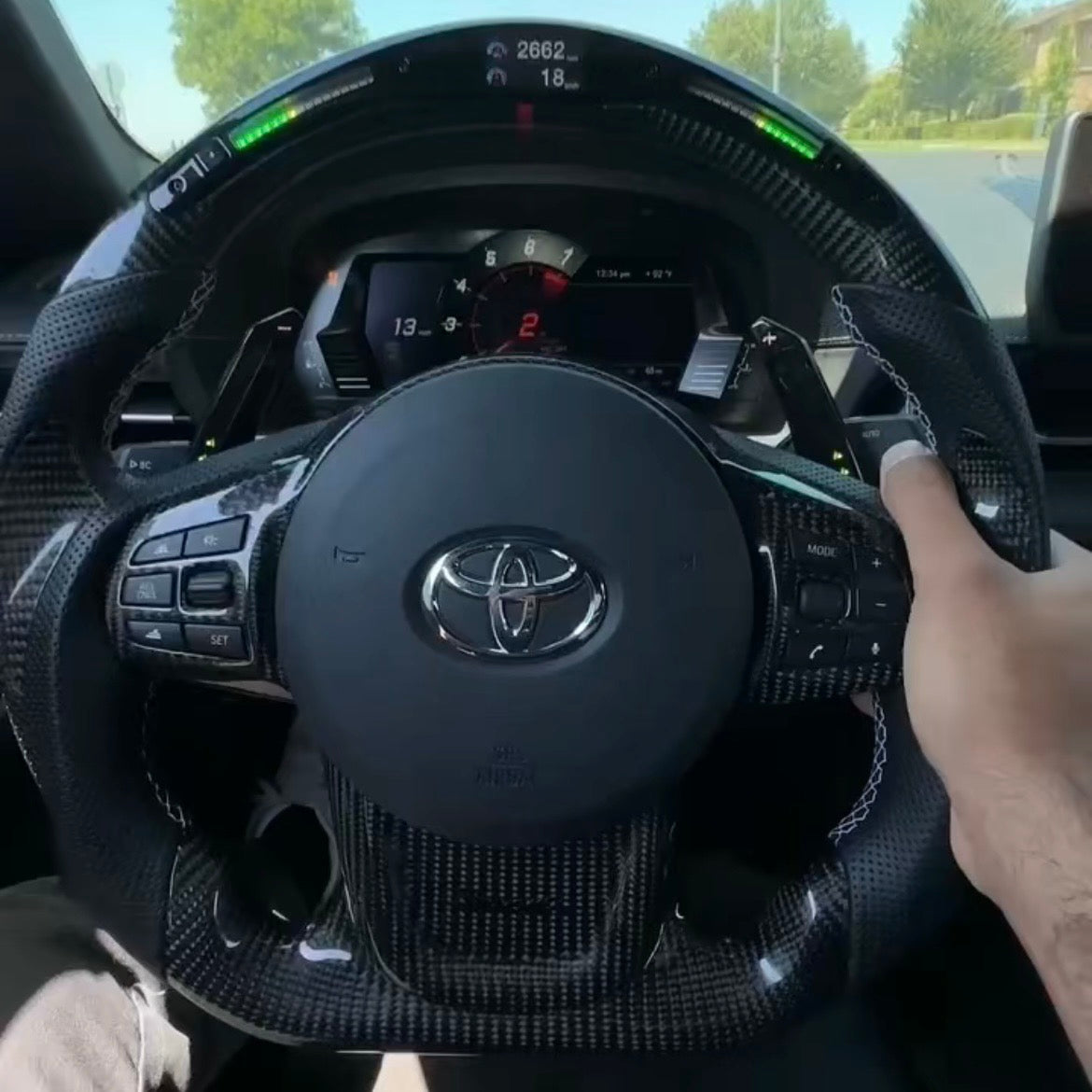 XT-D Race-Light Carbon Fiber Steering Wheel for Supra A90/A91