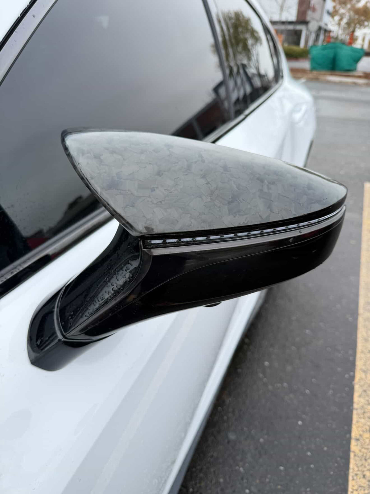 Carbon-Fiber Rear Mirror Cover for Lexus IS((2021~)