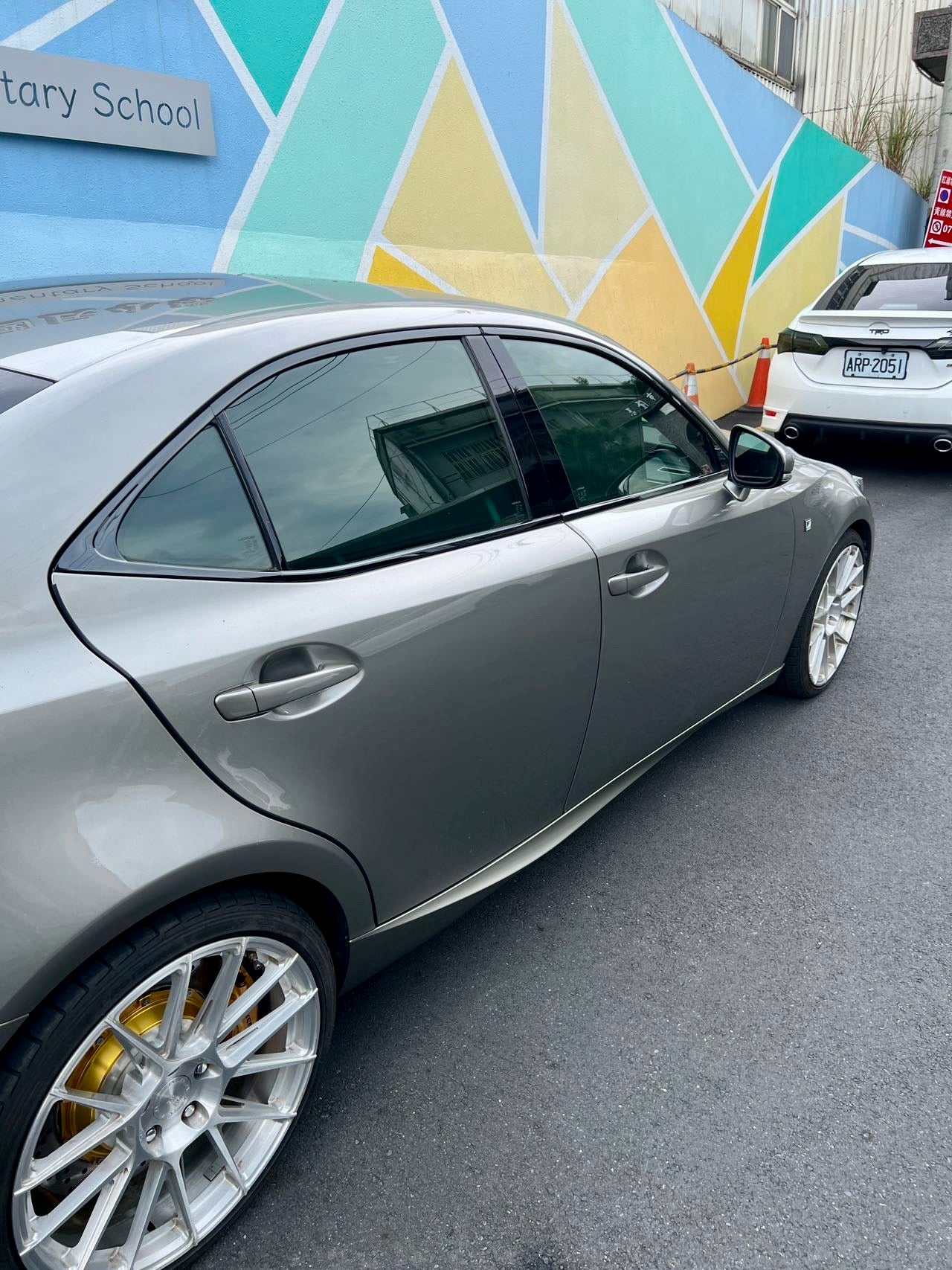 Gloss black window trim for Lexus IS(2013-2020）