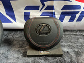 Leather Airbag Cover with Carbon Fiber Emblem