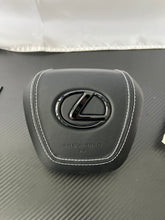 White-stitch Airbag cover of Steering Wheel for Lexus GX