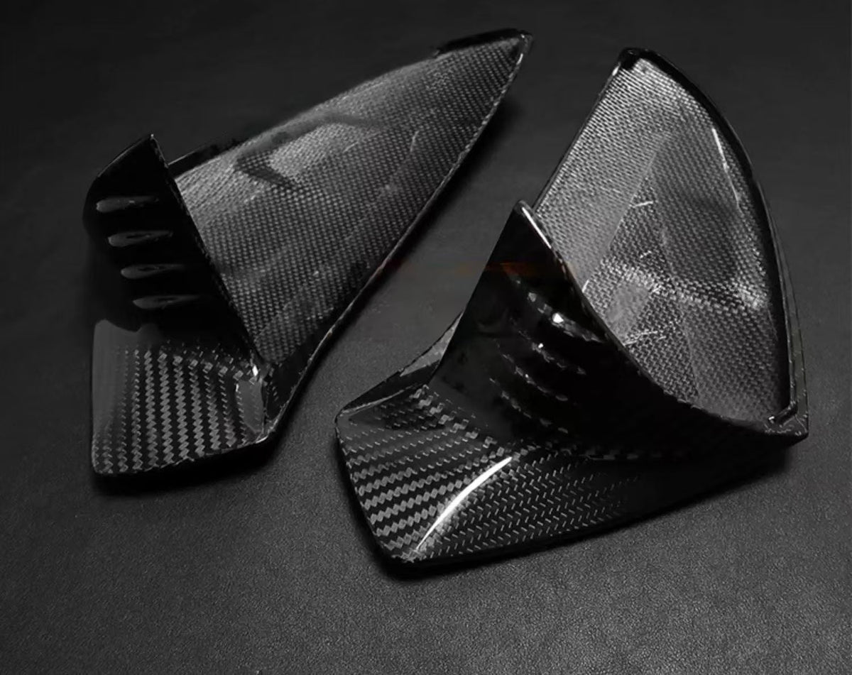 Dry-carbon TRD-style rear mirror cap for Lexus IS((2021~2025)