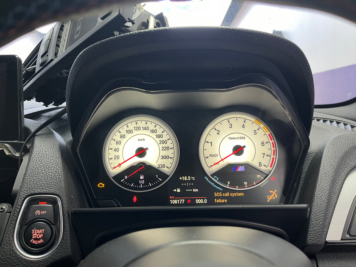 White-backlit White-face Meter for all BMW F chassis models