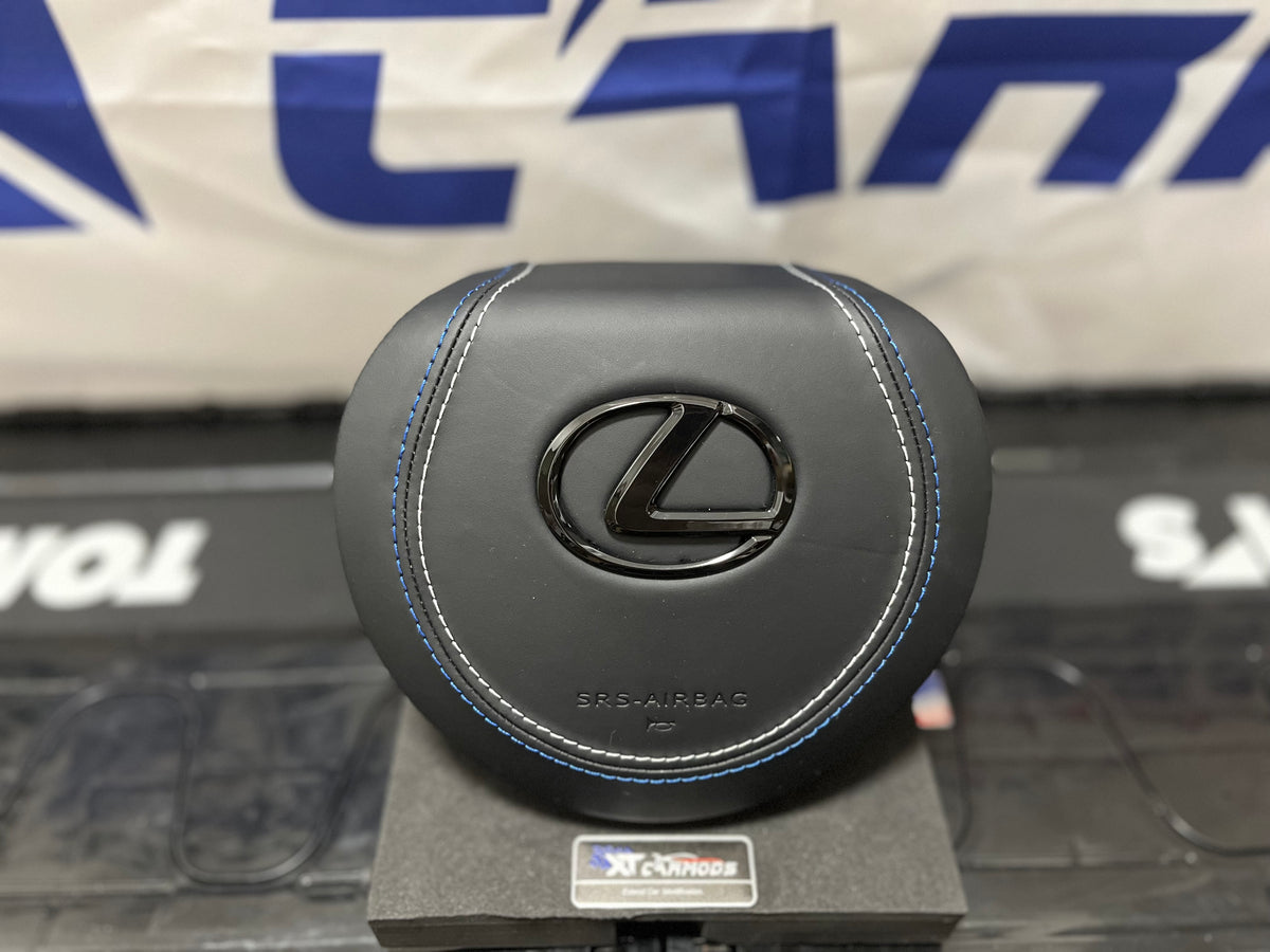 Dual-stitch Airbag cover of Steering Wheel for Lexus