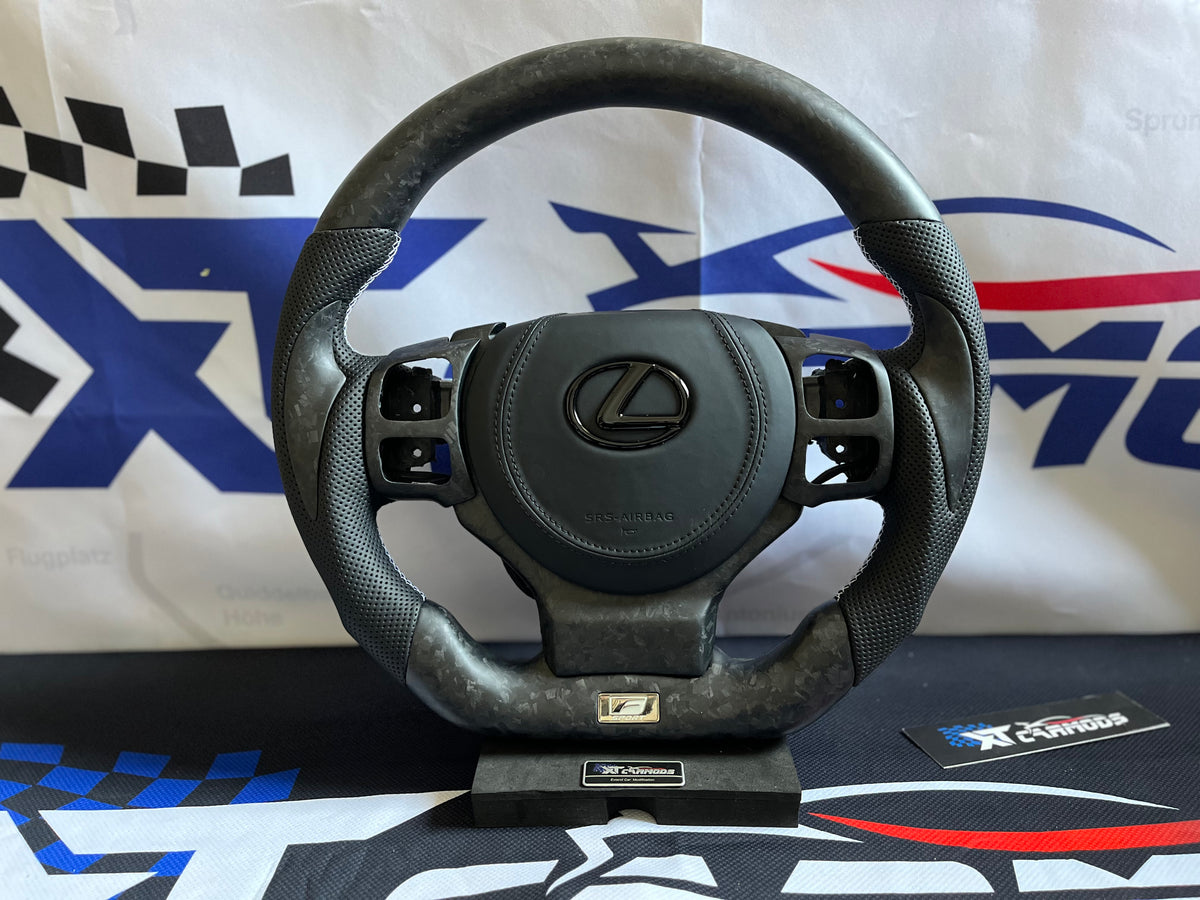XT-R2 Matte Forged Carbon Fiber Steering Wheel for Lexus IS/RC/CT/NX