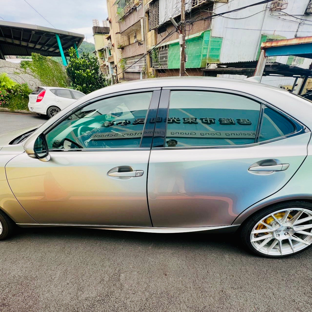 Gloss black window trim for Lexus IS(2013-2020）