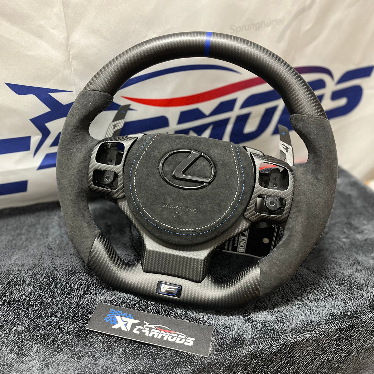 XT-S1 Matte Carbon-Fiber Steering Wheel for Lexus IS/RC/CT/NX