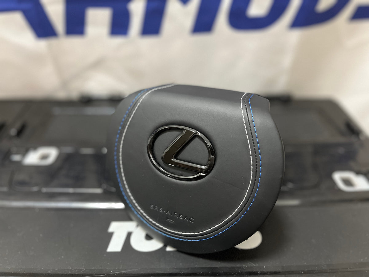 Dual-stitch Airbag cover of Steering Wheel for Lexus