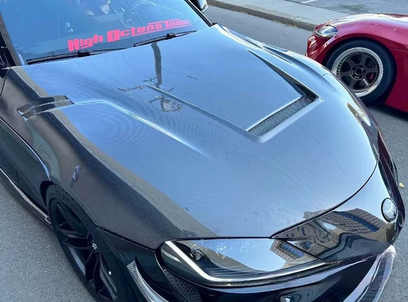 Amigan-style hood for Supra A90/A91