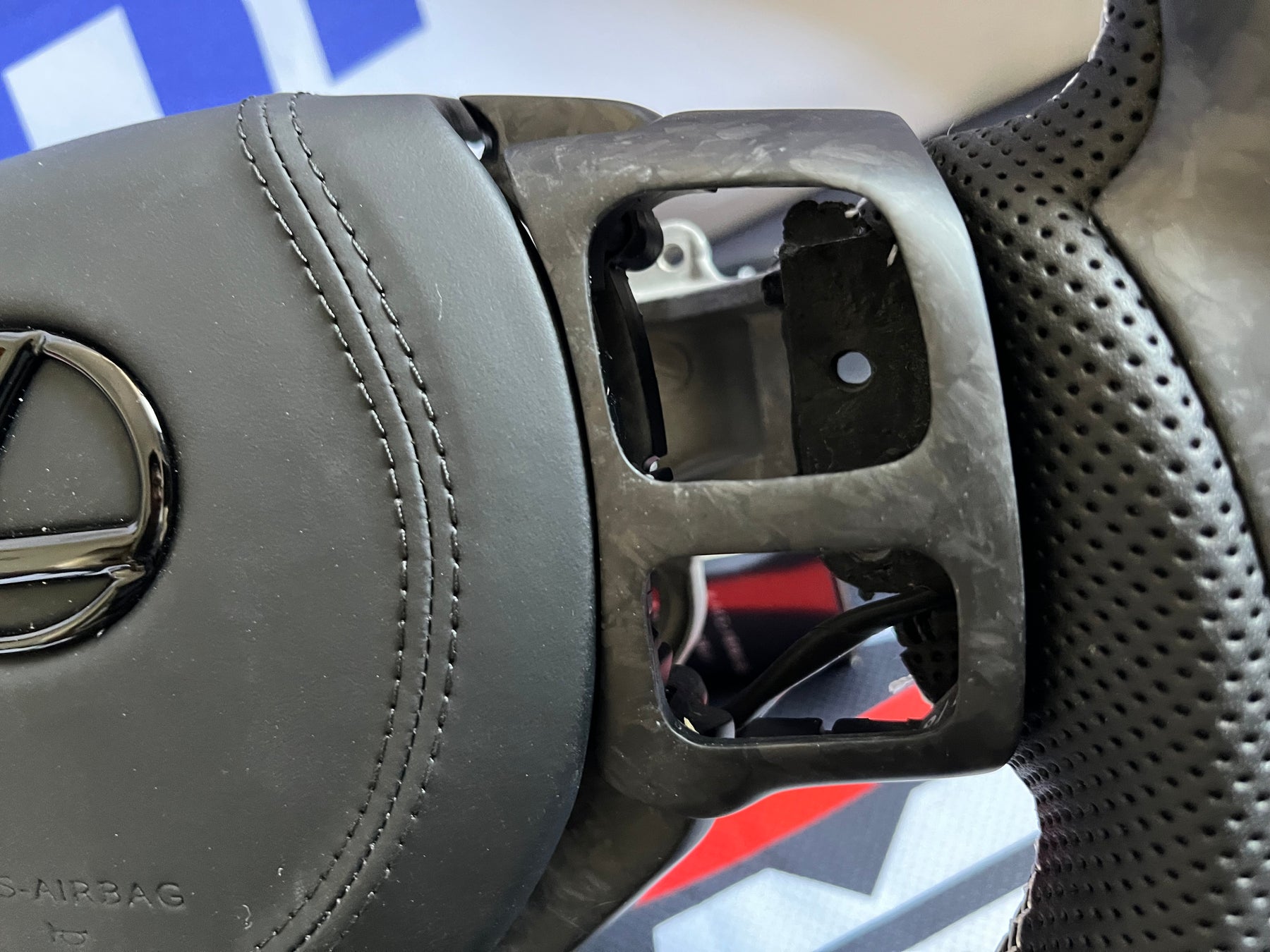 XT-R2 Matte Forged Carbon Fiber Steering Wheel for Lexus IS/RC/CT/NX