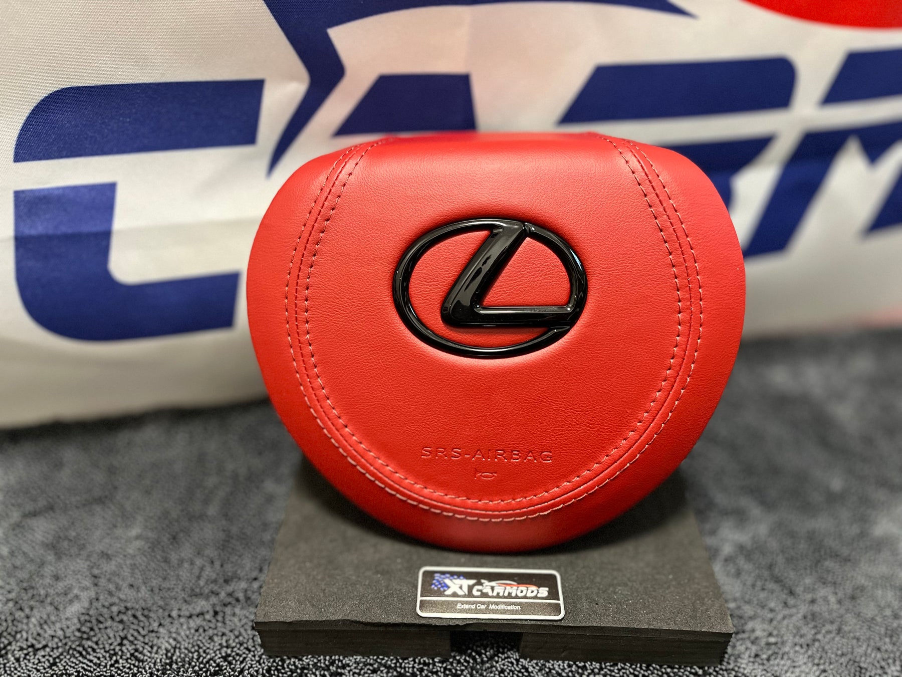 Red Leather Airbag Cover