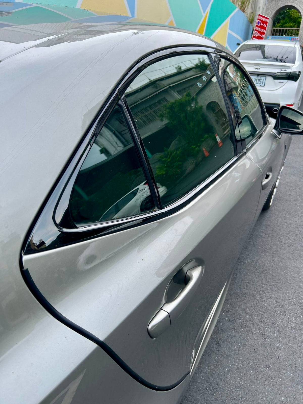 Gloss black window trim for Lexus IS(2013-2020）