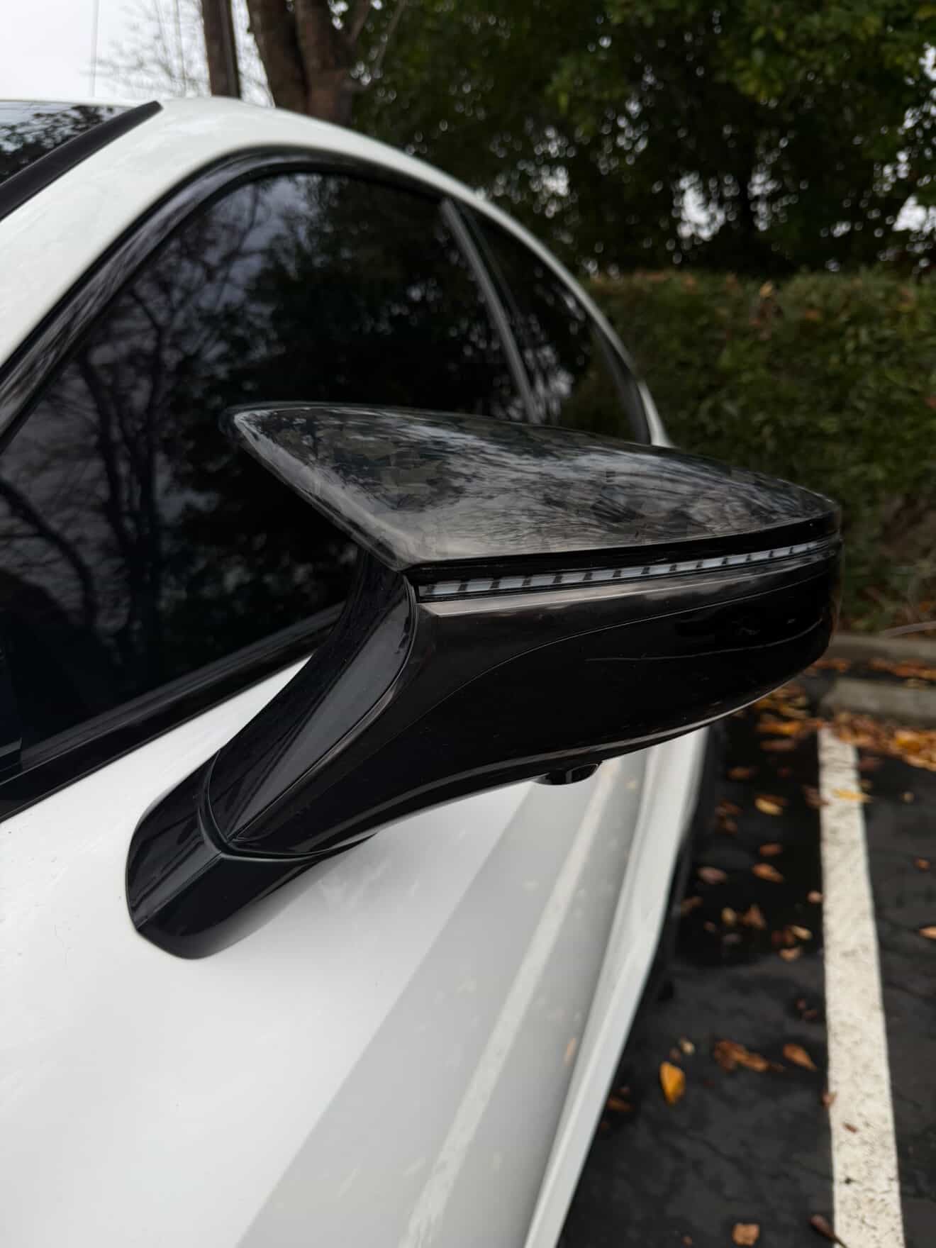Carbon-Fiber Rear Mirror Cover for Lexus IS((2021~)