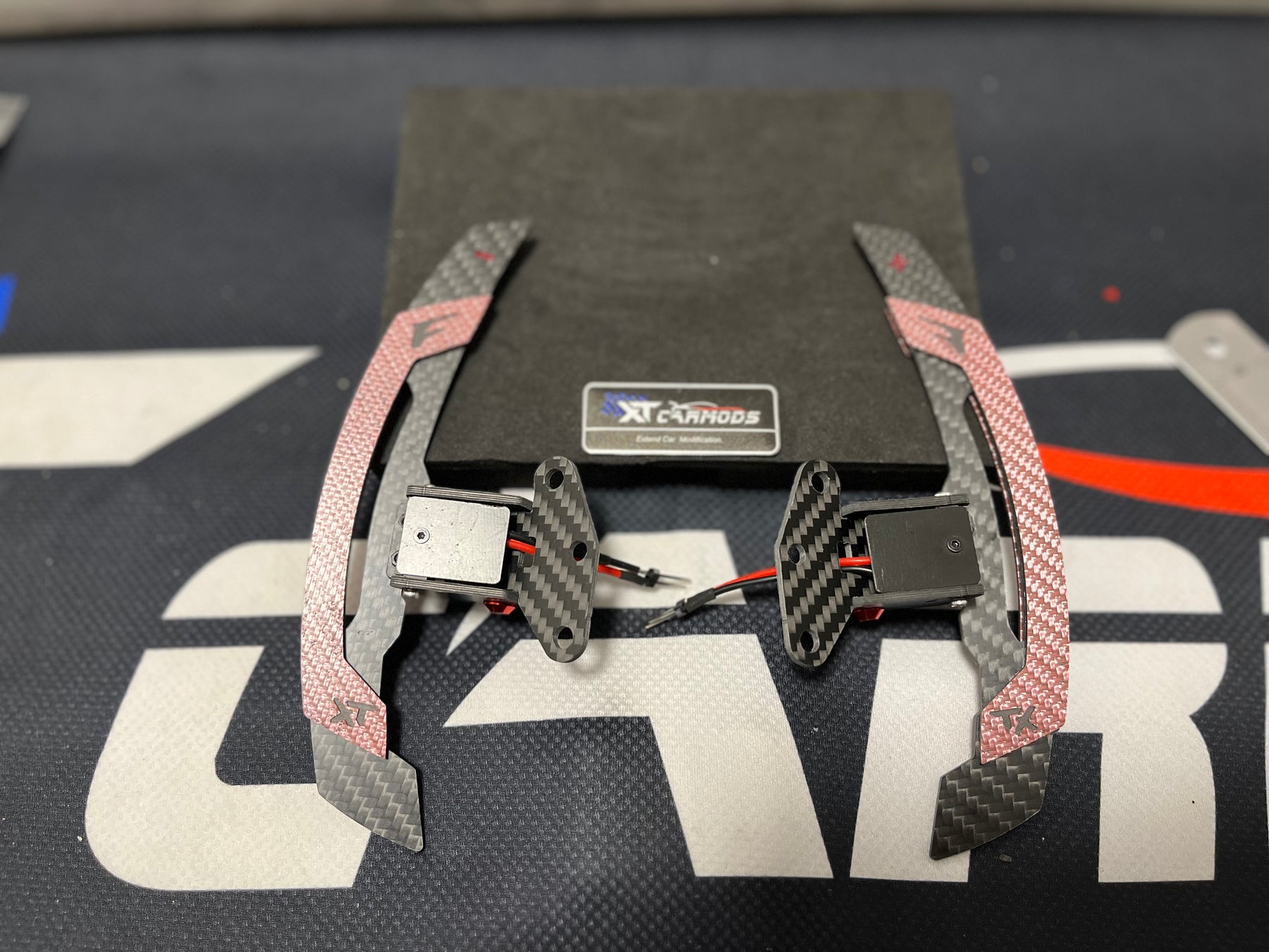 XT-R Red-Black Magnetic Shifter Paddle for Lexus IS/RC