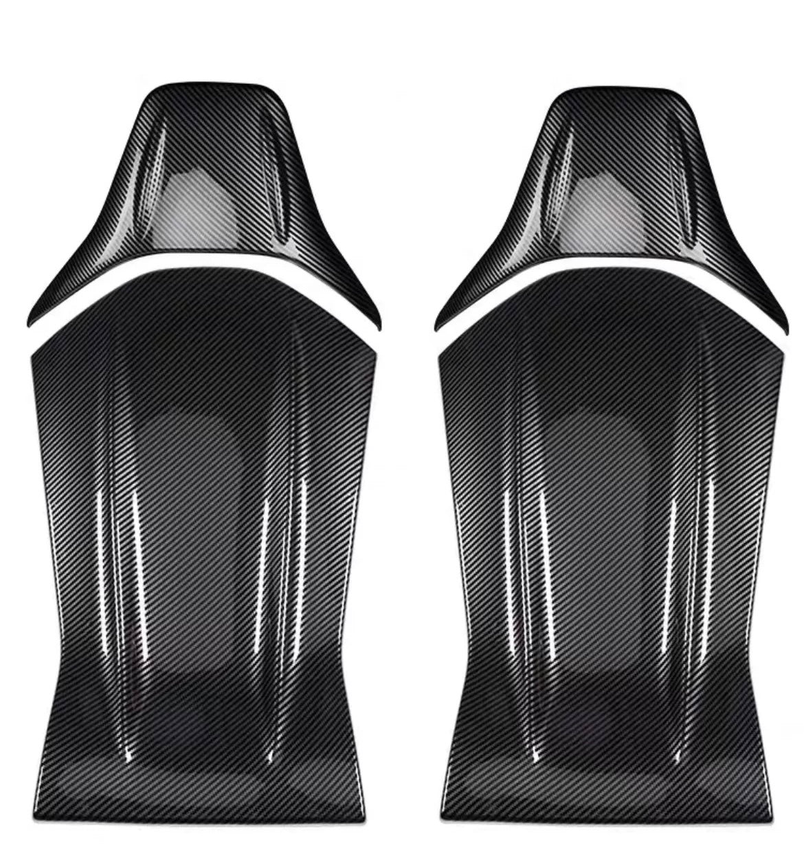 Adhesive-mouted Carbon-Fiber Texture ABS Chair Back Panel for CLA45 AMG