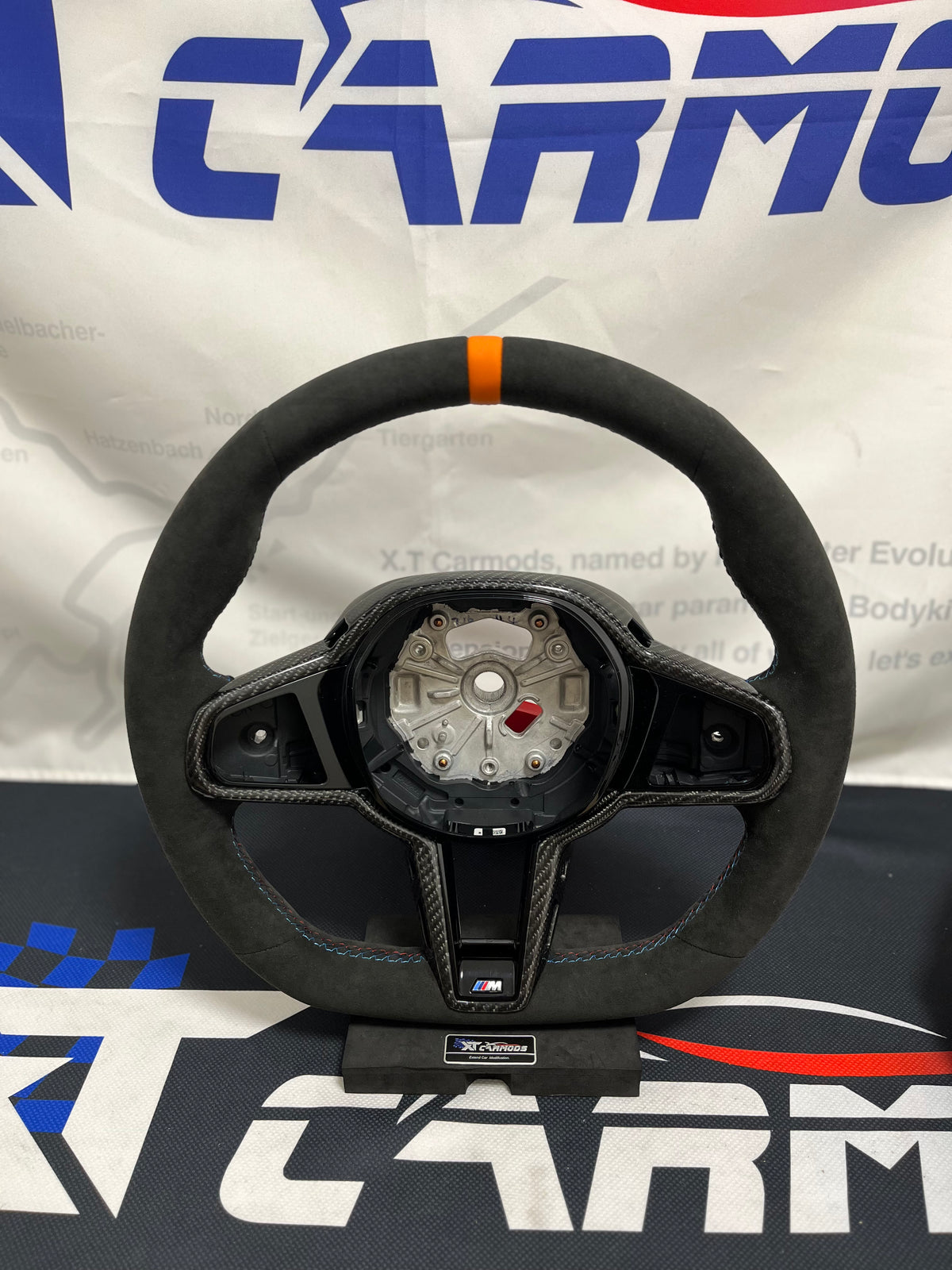 XT-C CS-style Alcantara Steering Wheel for BMW GX Model
