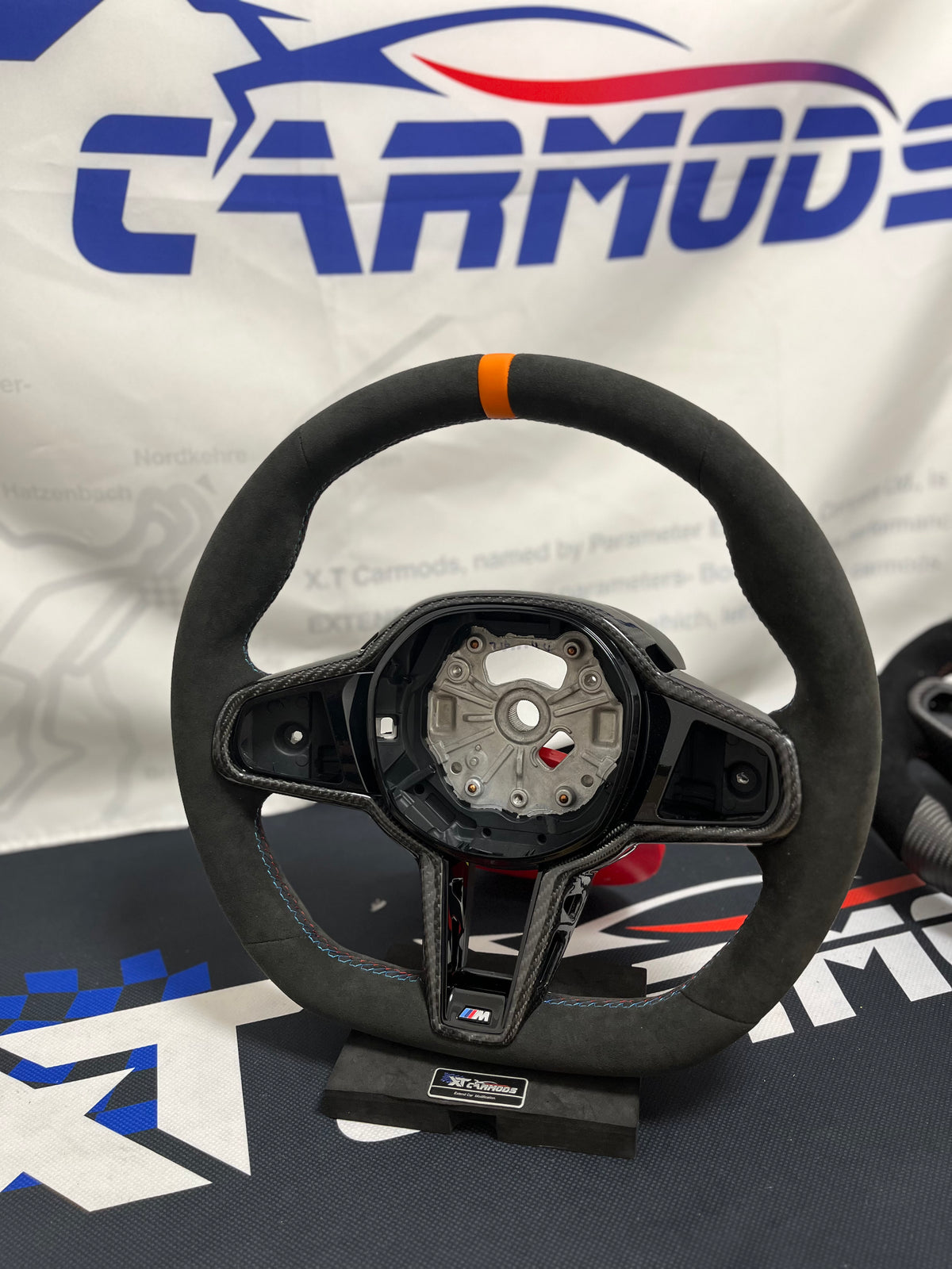 XT-C CS-style Alcantara Steering Wheel for BMW GX Model