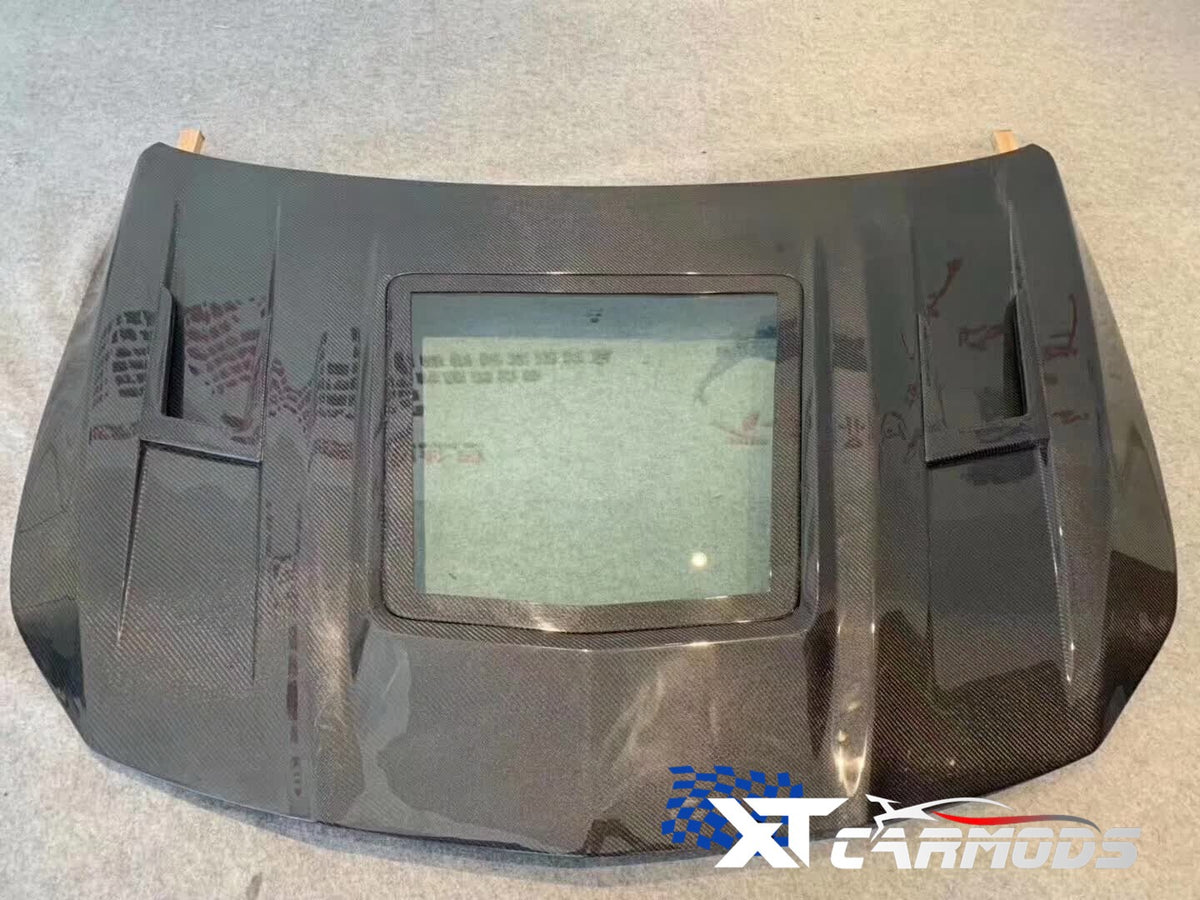 Carbon Fiber hood with middl glass for CLA45 AMG W117