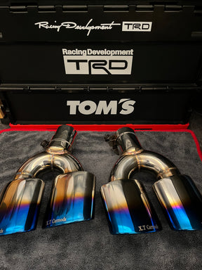 Separate quad exhaust tip for Lexus IS/RC